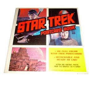 Vintage 1977 Star Trek Postcard Book 48 Full Color Detachable Cards Prime Press